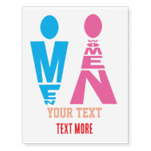 Men and Women Typography Icon Design