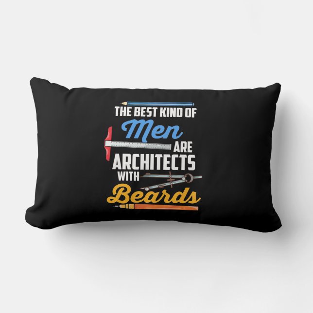 Men Architects With Beards Lumbar Pillow (Front)