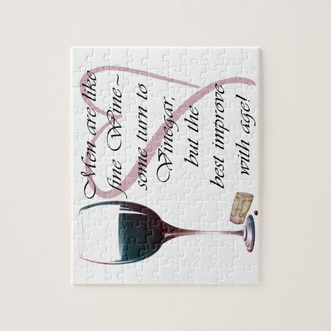 Men are like fine Wine Gifts Jigsaw Puzzle (Vertical)