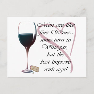Men are like fine Wine humorous gifts Postcard
