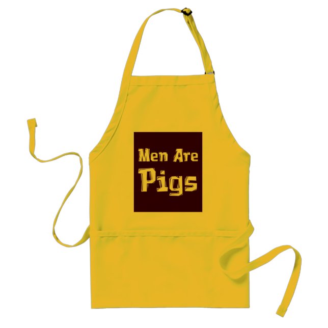 Men Are Pigs Gifts Adult Apron (Front)
