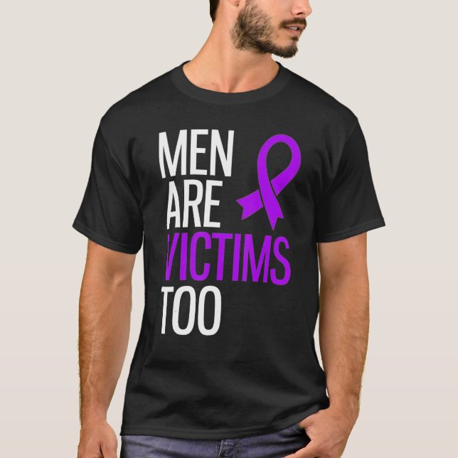 Men Are Victims Narcissist Abuse Domestic Violence T-Shirt (Front)
