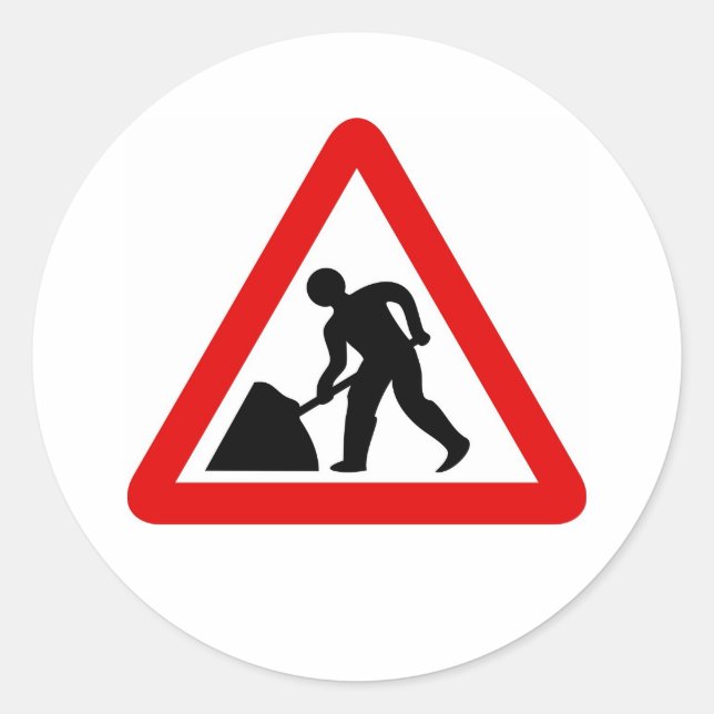 Men at Work Classic Round Sticker (Front)