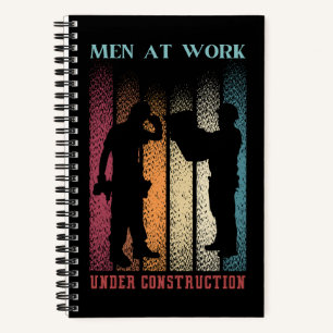 Men at work retro Notebook