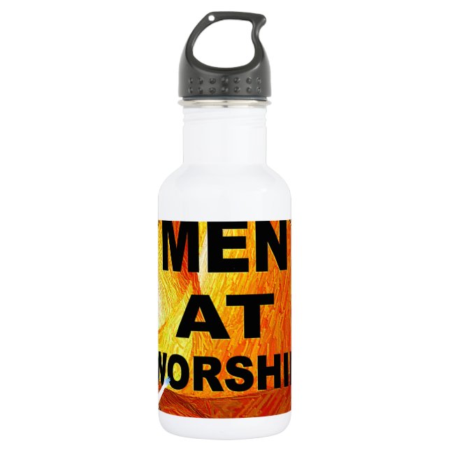 Men at Worship Water Bottle (Front)