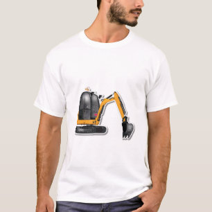 men Basic T-shirt with funny excavator