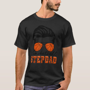 Men Basketball Stepdad Proud Of Cool Basketball Bo T-Shirt