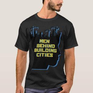 Men Behind Building astronaut birthday truck boy s T-Shirt