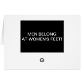 MEN BELONG AT WOMEN'S FEET (Back Horizontal)