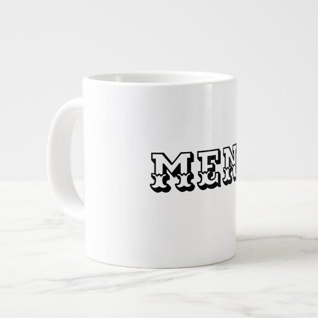 Men Black color Text Style Jumbo Specialty Mug Cup (Front Left)