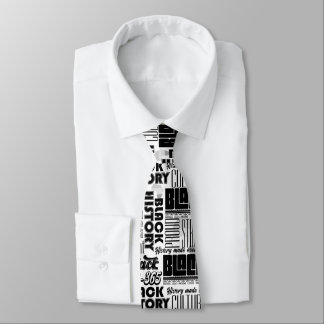 Men Black History Designer Tie