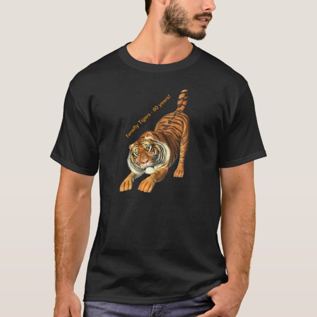 Men black Tiger T-shirt (Front)