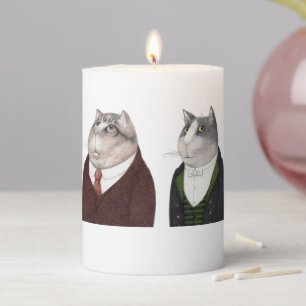 MEN CATS 3x4 Pillar Candle