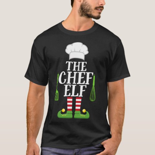 Men Chef Elf Family Matching Christmas Group Elf P T_Shirt