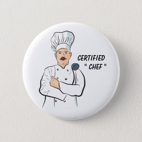 Men Chef Food Kitchen Button