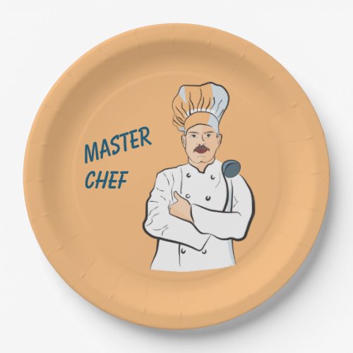 Men Chef Food Kitchen Paper Plates