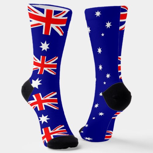 Men crew socks with flag of Australia