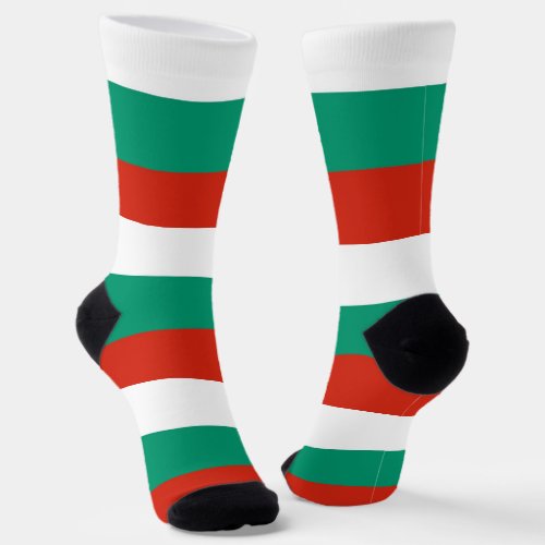 Men crew socks with flag of Bulgaria