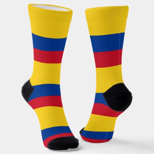 Men crew socks with flag of Colombia