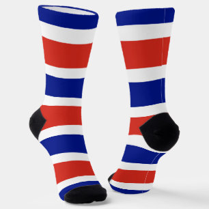 Men crew socks with flag of Costa Rica