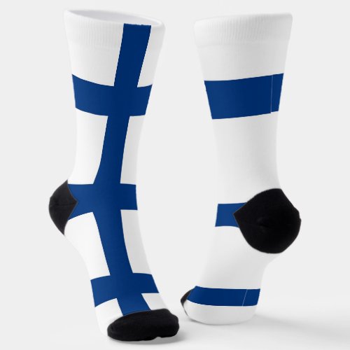 Men crew socks with flag of Finland