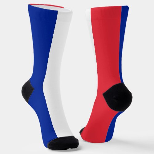 Men crew socks with flag of France