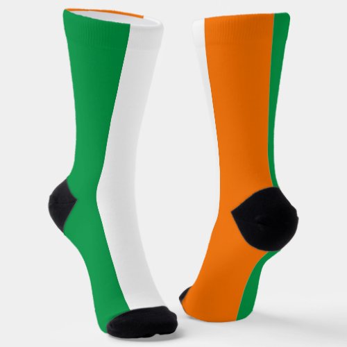 Men crew socks with flag of Ireland