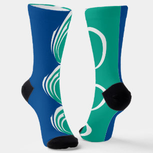 Men crew socks with flag of Ottawa, Canada