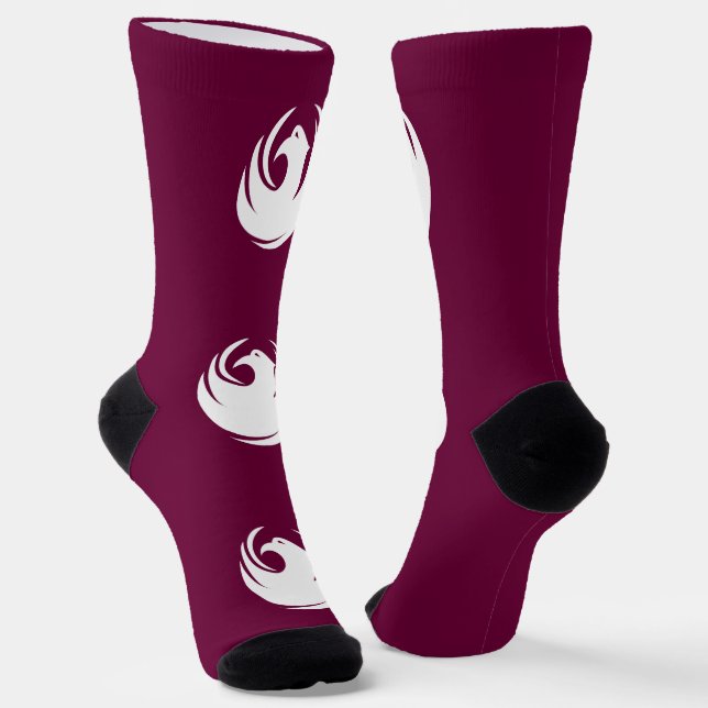 Men crew socks with flag of Phoenix City (Angled)