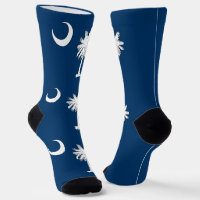 Men crew socks with flag of South Carolina