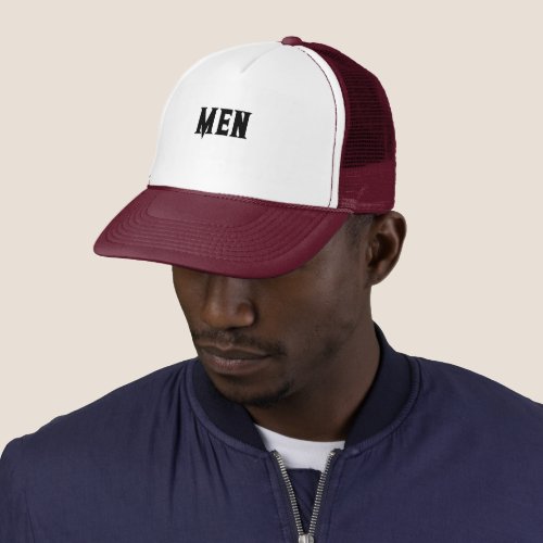 MEN Custom Text Handsome Mens Boys  Trucker Hat