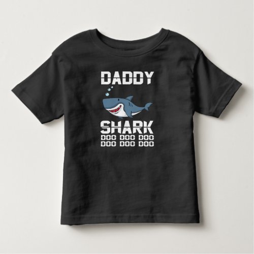 Men Daddy Shark T_Shirt Doo Doo The Shark Family