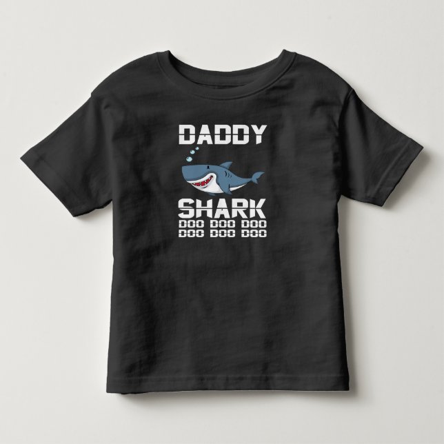 Men Daddy Shark T-Shirt Doo Doo The Shark Family (Front)