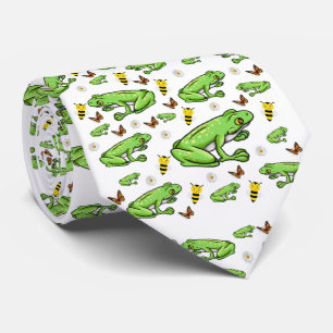 Men Designer Frogs Neck Tie