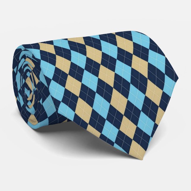 Men Designer Plaid Neck Tie (Rolled)