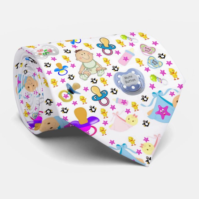 Men Designer Ties Binky Pacifiers (Rolled)