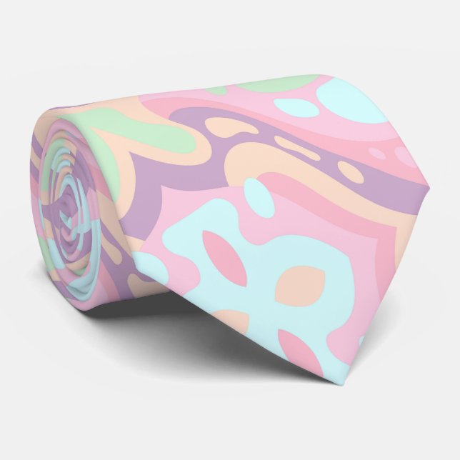 Men Designer Ties Happy Colorful Pastel (Rolled)
