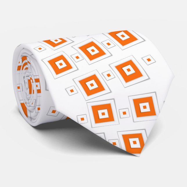 Men Designer Ties Orange (Rolled)