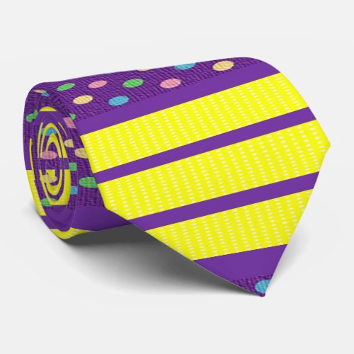 Men Designer Ties Purple Yellow