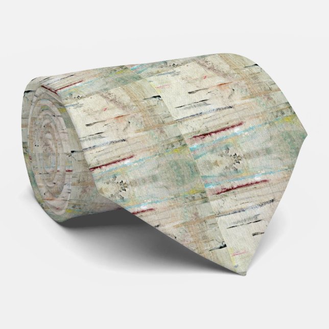 Men Designer Ties Vintage White (Rolled)