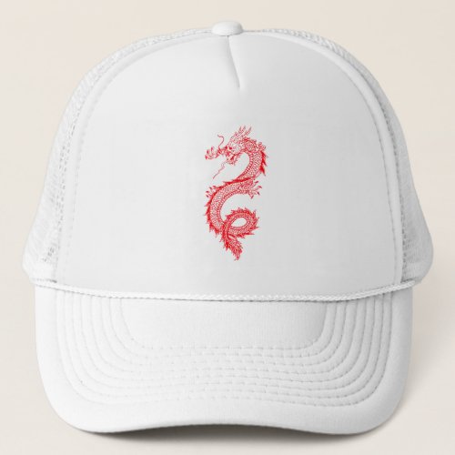 Men Dragon T_shirt Trucker Hat