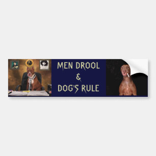 Men drool bumper sticker