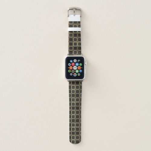 Men Elegant Ideas Gray Checkered pattern design  Apple Watch Band