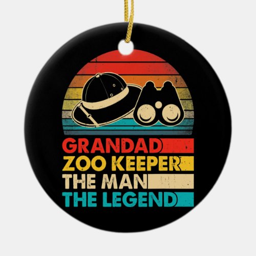 Men Fathers Day Grandad Zoo Keeper The Man The Ceramic Ornament