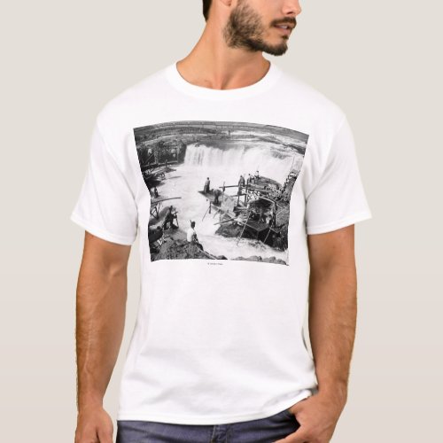 Men fishing at Celilo Falls Photograph T_Shirt