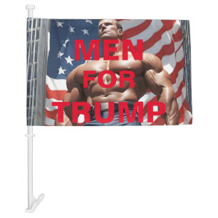 MEN FOR TRUMP CAR FLAG