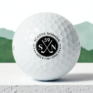 Men Gifts Classic Black & White Golf Balls