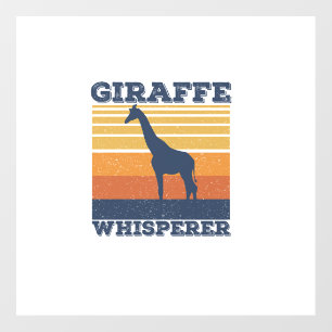 Men Giraffe Whisperer Retro African Animal Vintage Wall Decal