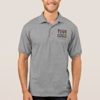 Men Gray Polo Shirt Uniform Custom Company Logo