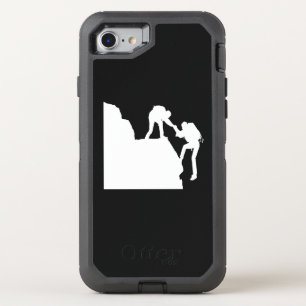 Men Group Climbing mountain silhouette OtterBox Defender iPhone SE/8/7 Case